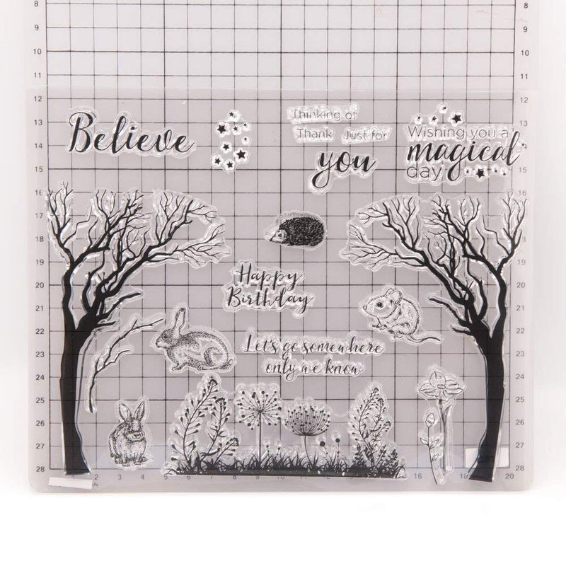 Arrietty Just for You Thinking of You Happy Birthday Trees Dandelion Rubber Stamps Clear Stamps for CHRISTMAS Card Making Decoration and DIY Scrapbooking Rubber Stamps for Crafts - Image 3